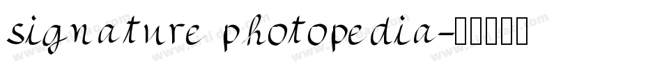signature photopedia字体转换